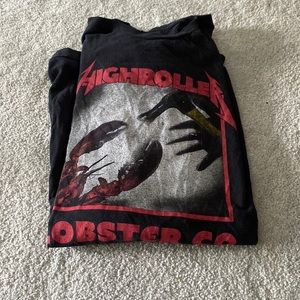 High roller, long sleeve black T-shirt from Portland Maine size large